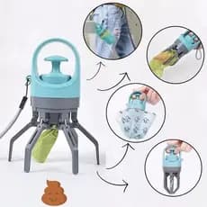 Coletor e pegador de fezes portátil para pets, prático e leve, com sacos de lixo inclusos