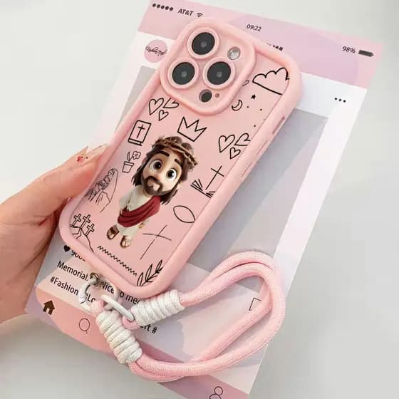 Capa para iPhone 13 12 11 14 15 16 17 pro max Religião Jesus Silicone Anti-choque Frete Grátis,Envio 24h
