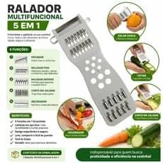 Ralador e Descascador Multifuncional 5 em 1 Pracidamente e Agilidade na sua Cozinha