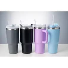 Copão Térmico 1,2L com Alça e Canudo – Inox – Fosco | Mantém Bebidas Geladas por Horas