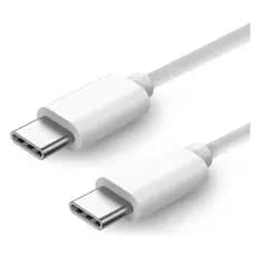 Cabo Tipo C para Tipo C 1m Branco Carregador Turbo Compativel com Samsung Xiaomi iPhone