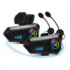 Kit 2 Intercomunicador Moto V6 Bluetooth Para Capacete