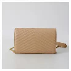 Mulheres 2025 Portátil Pequeno Quadrado Bolsa Envelope Bolsa Caviar Ombro Corrente Messenger Bolsa