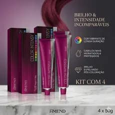 Kit Com 4 Coloracao Amend Color Intensy 9.98 Marsala 50G