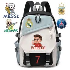 Mochila esportiva de futebol RONALDO Mochila de estudante Juventude Junior High School Campus Mochila juvenil