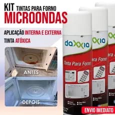 Tinta de Microondas Pintura Interna E Externa Daxxia Cor Branca 300ml - ENVIO IMEDIATO