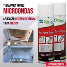Kit 2 Tintas BRANCAS para Pintura e Restauração de Microondas Interna e Externa 300ml - Daxxia