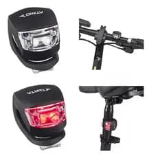 Farol e Lanterna de Bike Led Para Bicicleta Dianteiro E Traseiro Silicone Resistente - Atrio