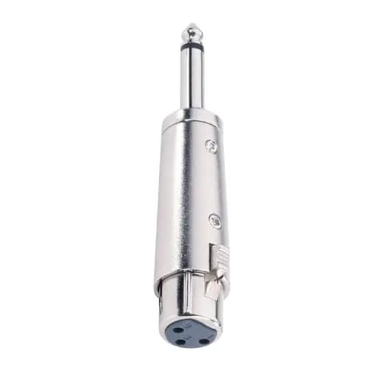 Adaptador Plug Conector Xlr Cannon Fêmea Para P10 Macho Mono
