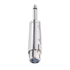 Adaptador Plug Conector Xlr Cannon Fêmea Para P10 Macho Mono