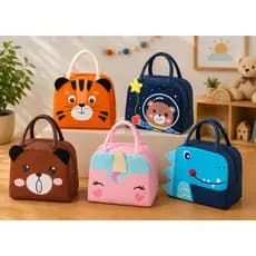 Lancheira Bolsa Térmica Infantil Marmita Com Alça Escolar Estampas Animais 3D