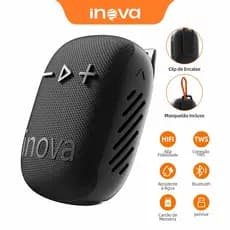 Inova Caixa de Som Portátil 5W Bluetooth TWS Som Estéreo À Prova D'água IPX6 Ideal Para Uso Externo