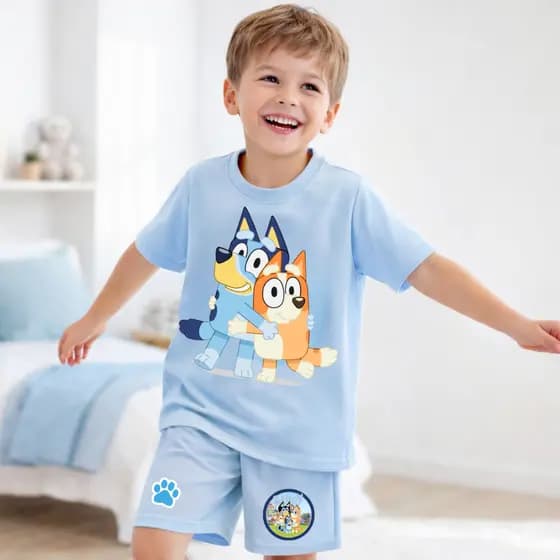 Conjunto Infantil Cachorrinho Azul Menino DRIFIT Confortável