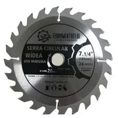 Disco Serra Circular 7 1/4 Polegadas 24 Dentes Para Madeira Uso Profissional 180mm