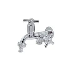 Torneira Dupla Maquina De Lavar Com Bico 1/4 De Volta Economica Abs Tanque Tanquinho Lavanderia