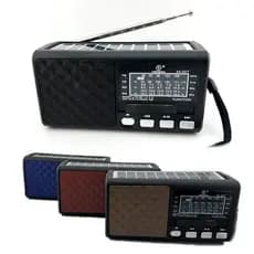 Rádio Portátil Bluetooth Painel Solar Rádio com lanterna FM AM SW USB TF