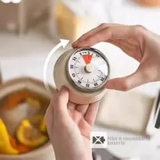 Cronômetro De Cozinha Imã Lembrete Mecânico De Aço Inoxidável Contagem Regressiva Casa Analógico