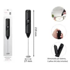 Mini Misturador Mixer Elétrico De Leite Portátil Preto 3v
