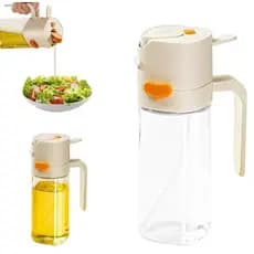 Garafa Vidro De Óleo 2 Em 1 Porta Azeite Vinagre Óleos Cozinha 500ml