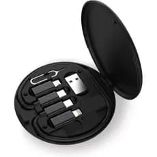 Conjunto de adaptador de cabo de carregamento múltiplo 6 em 1 USB C para USB Kit de cabo adaptador de celular Suporte de