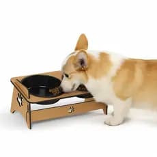 Cumbuca dupla, Comedouro Suspenso Elevado para Gatos e Cachorros de pequeno porte.