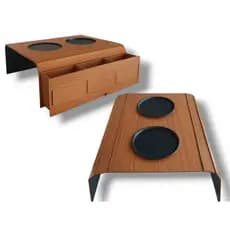 Kit 2 Esteiras Porta-Copos para Braço de Sofá Design Moderno Com 1 Porta Controle -Trecos