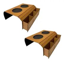 Kit 2 Esteiras para Sofá – Porta-Copos e Suporte para Controle em MDF