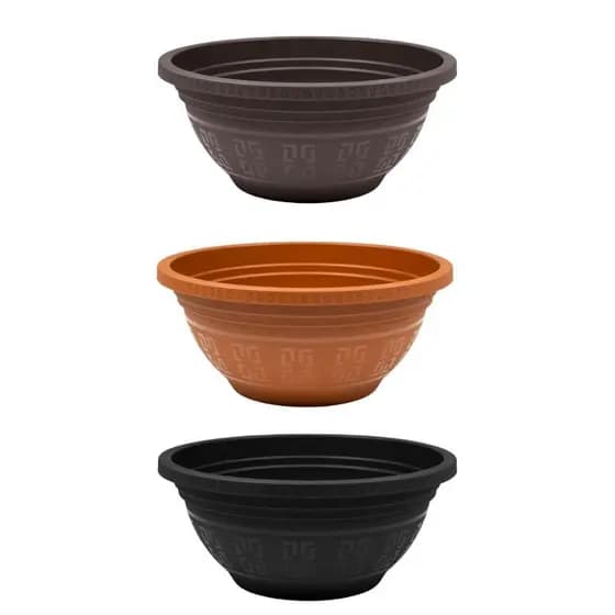 Kit 10 Vasos Cuia Redondo 6L Plástico Resistente para Rosa do Deserto
