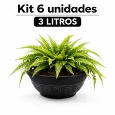 Kit 6 Vasos Cuia 3L  – Resistentes para Jardim e Varanda