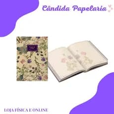 Caderno Decorado Dani Fernandes Flor de figo Grande - 200 folhas SEM PAUTA