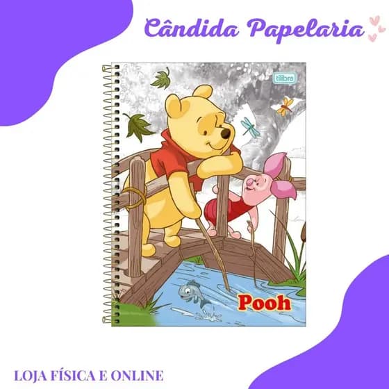 Caderno Ursinho Pooh Universitário 10 Matérias 160flsTilibra