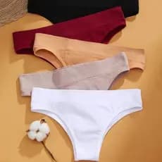 Kit 3/5/7 Calcinhas Canelada Importada Tanga Conforto Calcinha Cintura Alta Pala Dupla