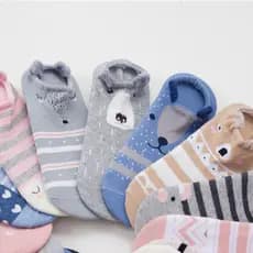 🧦 Kit Meias Femininas Estampadas – Várias Cores | 3, 6, 9 ou 12 Pares Veste 35 a 40