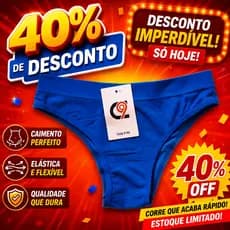 Calcinha Canelada Confortável Tamanho P/M Importada Não Enrola