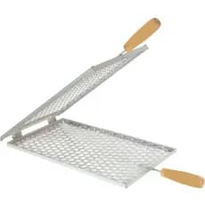 Grelha Dupla Retangular 47x25 cm para Churrasqueira