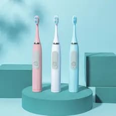 Escova de dentes elétrica, equipada com duas cabeças de escova ultrassônicas, totalmente automática/cuidado oral.