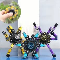 Brinquedo Transformável em Robô para Alívio do Estresse Infantil, Múltiplas Formas de Dedo, Giroscópio Mecânico