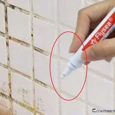 Caneta de Reparação de Rejunte Branco/Preenchedor Impermeável para Paredes/Porcelana/Bordas de Banheiro