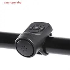 (cassiopeiahg) Buzina Elétrica para Bicicleta, Preta, ABS, Recarregável por USB, Sirene de Guidão Sonora