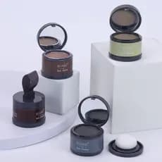Pó Compacto Impermeável para Sombra de Cabelo Castanho Escuro, Pó para Sombra de Cabelo em 4 Cores, Corretivo que Cobre