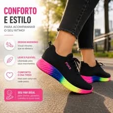 Tênis Feminino Esportivo Confortável Solado Macio Leve Academia Corrida Treino Original