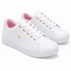 Tênis Feminino Casual Confortável Sola Reta Pucks Promoção Moda