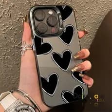 Capa De Telefone ins Para iPhone 16 15 17 Pro Max 14 13 12 11 7 8 Plus XS X XR Arte Amor Coração Prova De Choque celular