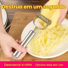 Descascador INOX Legumes Frutas Dupla Lâmina Móvel 2 Em 1/Descascador De Legumes Verduras Frutas promoção