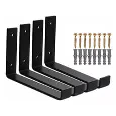 4 Peças Mão Francesa Invertida 20/30cm Suporte Prateleira Decorativa Resistente
