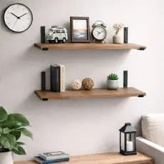 Kit 2 Prateleira Industrial Decorativa com Mão Francesa Invertida Nicho Decoração Casa