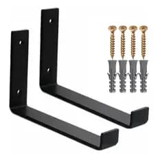 2 Peças Mão Francesa Invertida 20/30cm Suporte Resistente Prateleira Decorativa