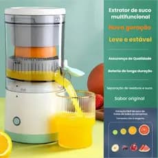 Espremedor Elétrico Portátil de Laranja e Frutas - Bivolt e Recarregável USB