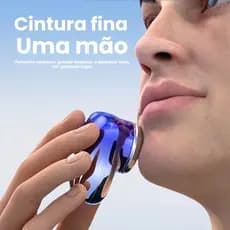 Barbeador Elétrico Portátil à Prova d’Água – Compacto, Recarga Rápida USB-C e Seguro
