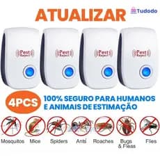 Repelente Eletrônico Ultrassônico Bivolt que Repele e Espanta Ratos Mosca Pernilongos Morcegos